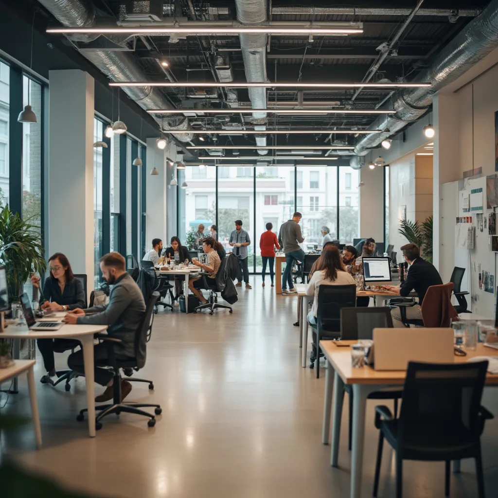 Espacio de trabajo colaborativo en la oficina